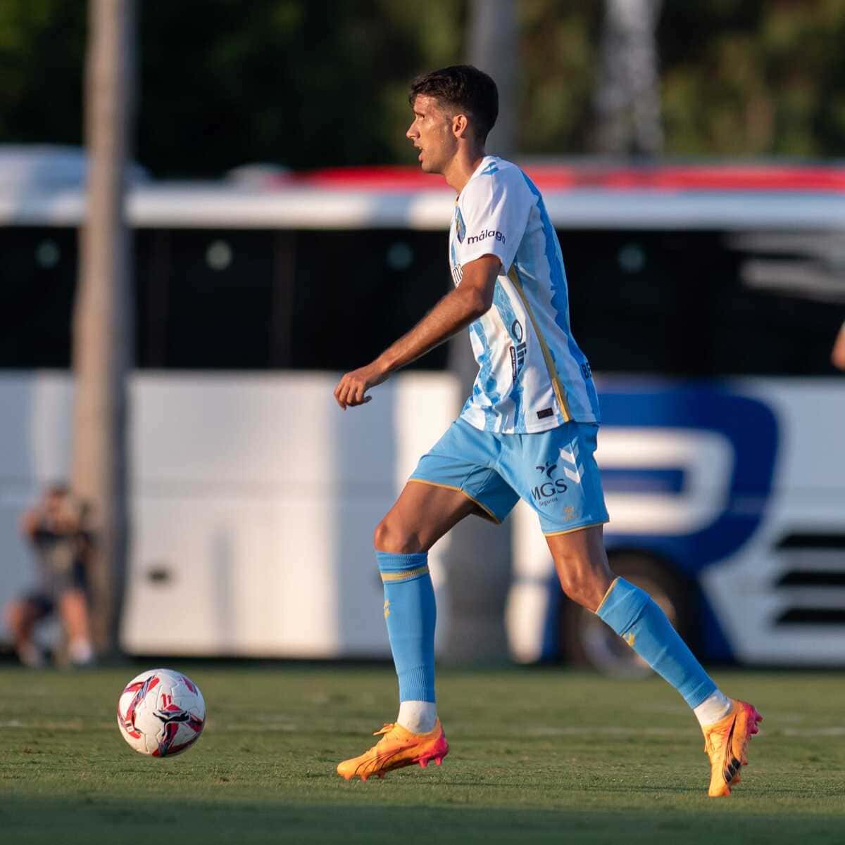 Juande durante el Málaga CF 0-1 UD Almería