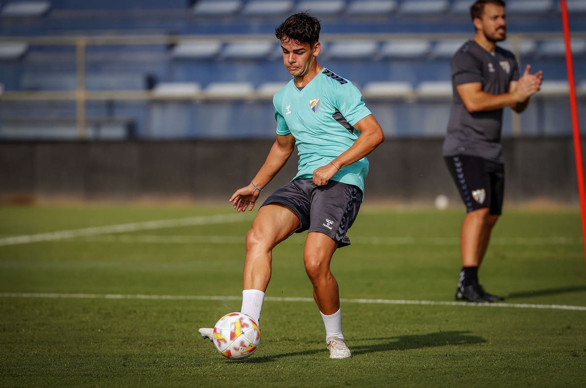 Andrés Caro, jugador del Málaga CF