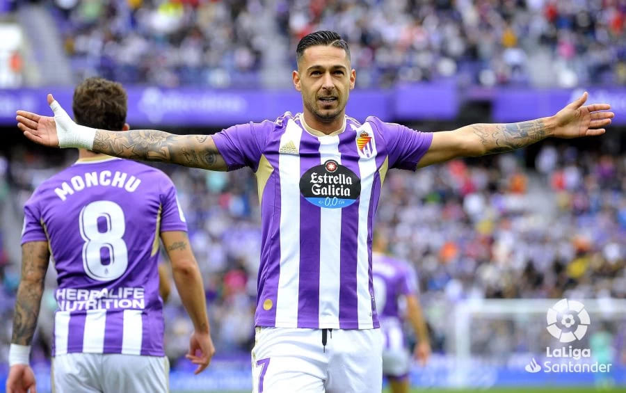 Sergio León como jugador del Real Valladolid
