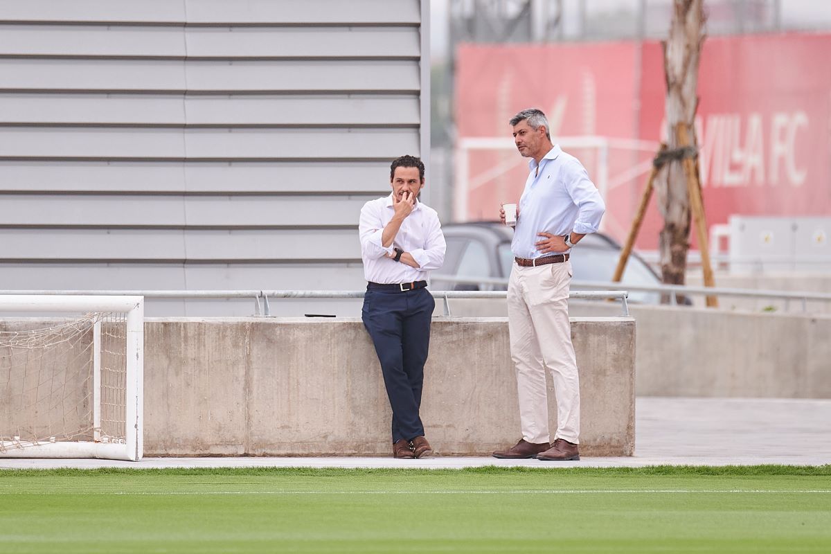 Del Nido Carrasco en el entrenamiento del Sevilla FC antes de recibir al Villarreal | Salvador López Medina para El MIRA