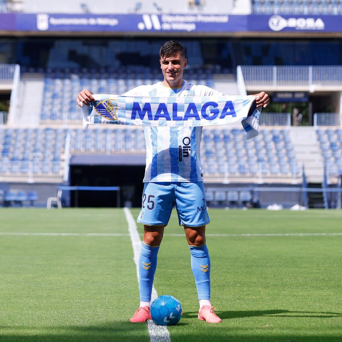 Sergio Castel, durante su presentación como jugador del Málaga CF