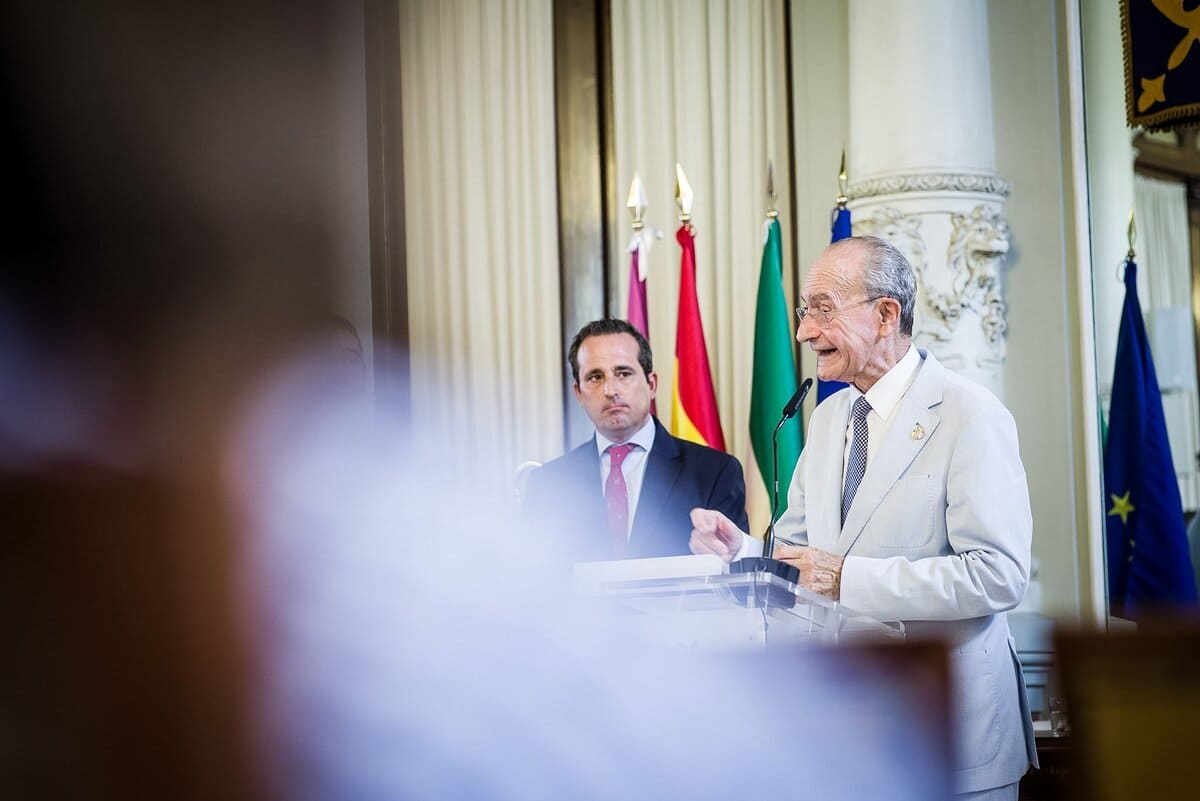 Francisco de la Torre, alcalde de Málaga, durante su intervención