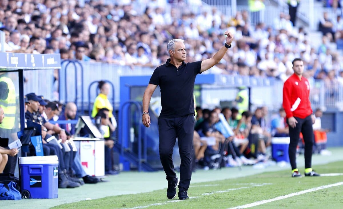 Sergio Pellicer durante el Málaga CF 1- 0 SD Huesca