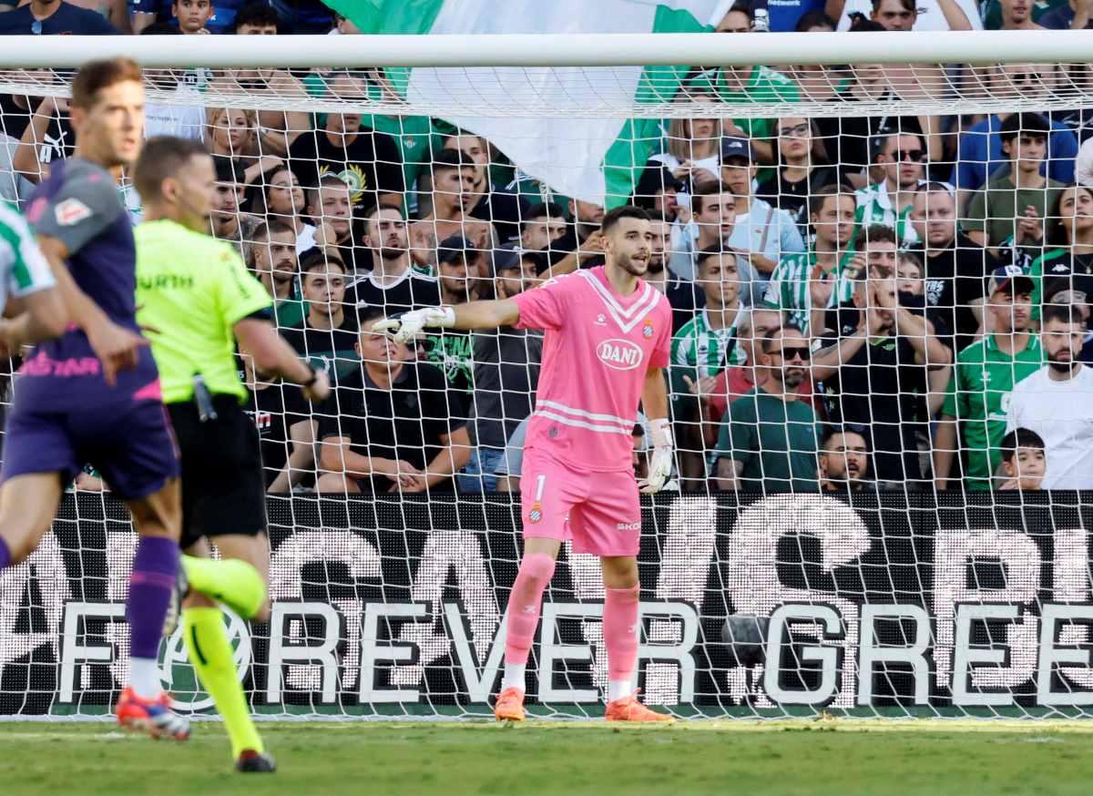 Joan García en el Real Betis - Espanyol | Foto: @RCDEspanyol