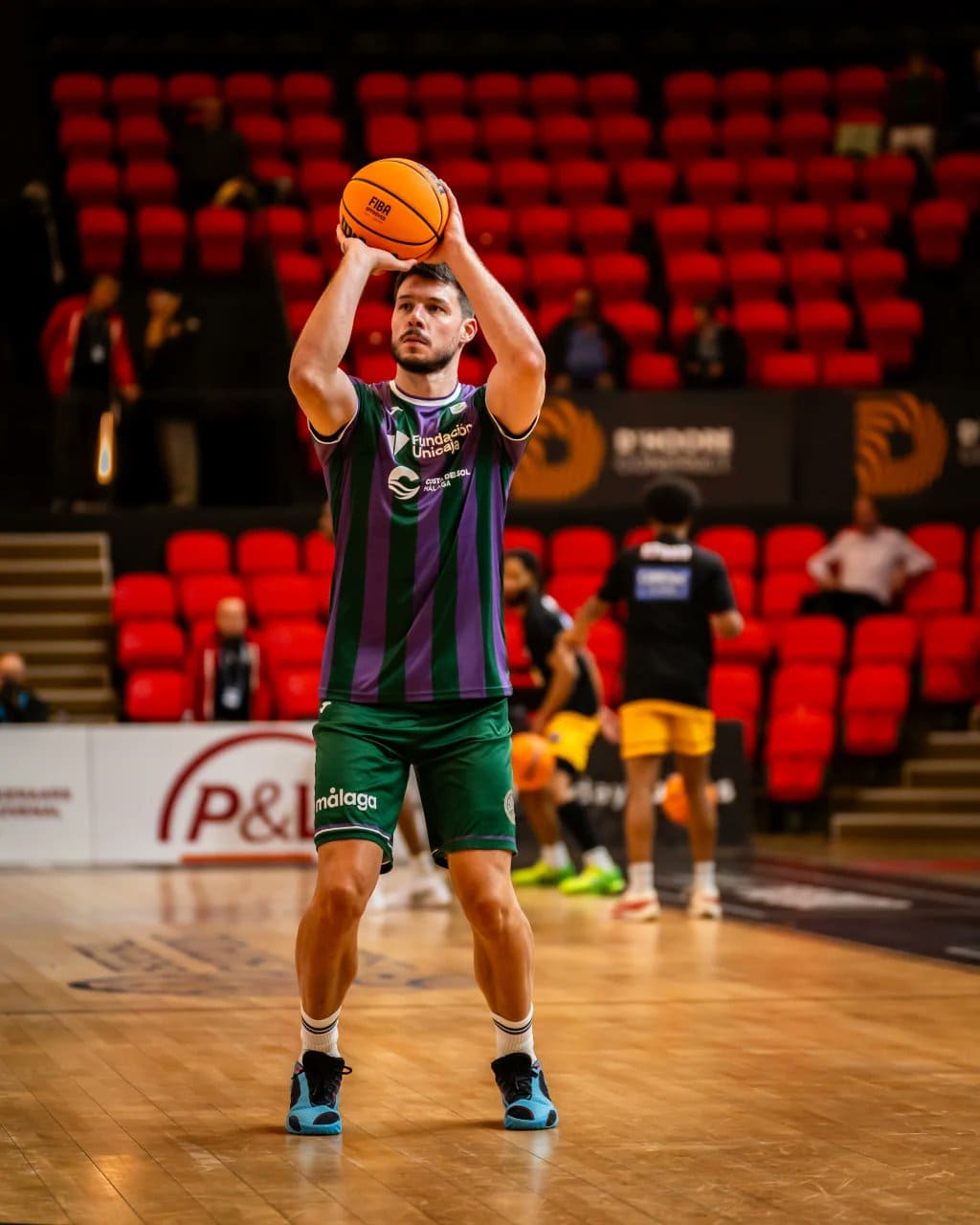 Antes de comenzar el Filou Oostende - Unicaja Baloncesto