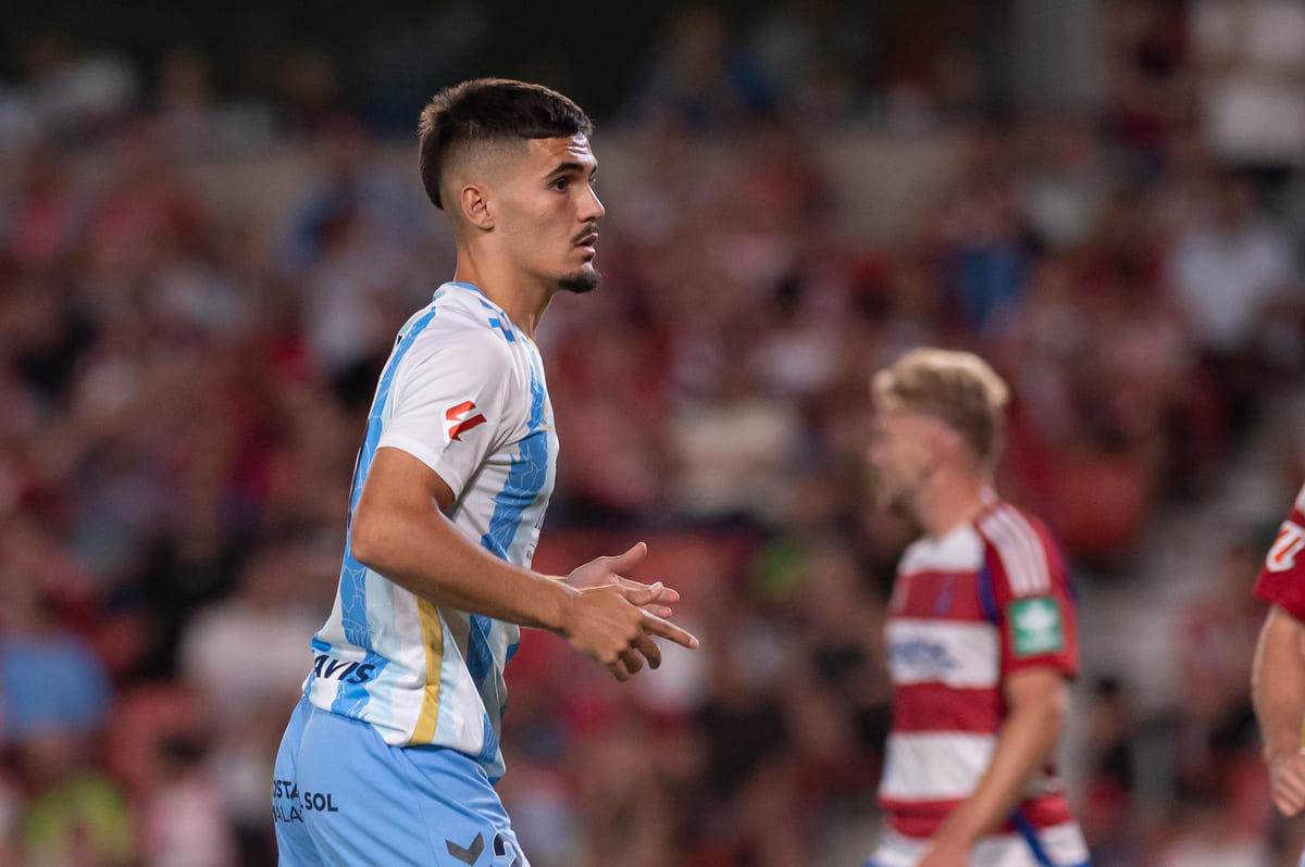 'Chupete' en su debut con el primer equipo del Málaga CF ante el Granada