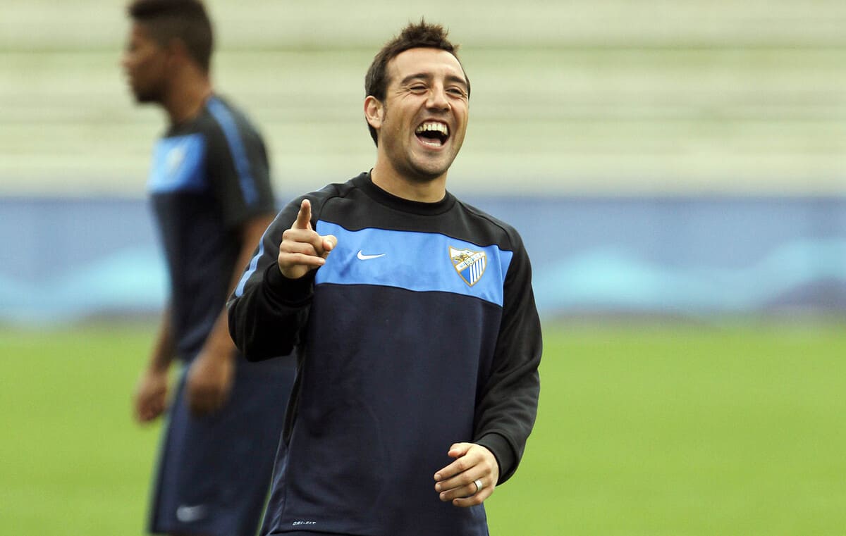 Santi Cazorla durante su etapa en el Málaga CF