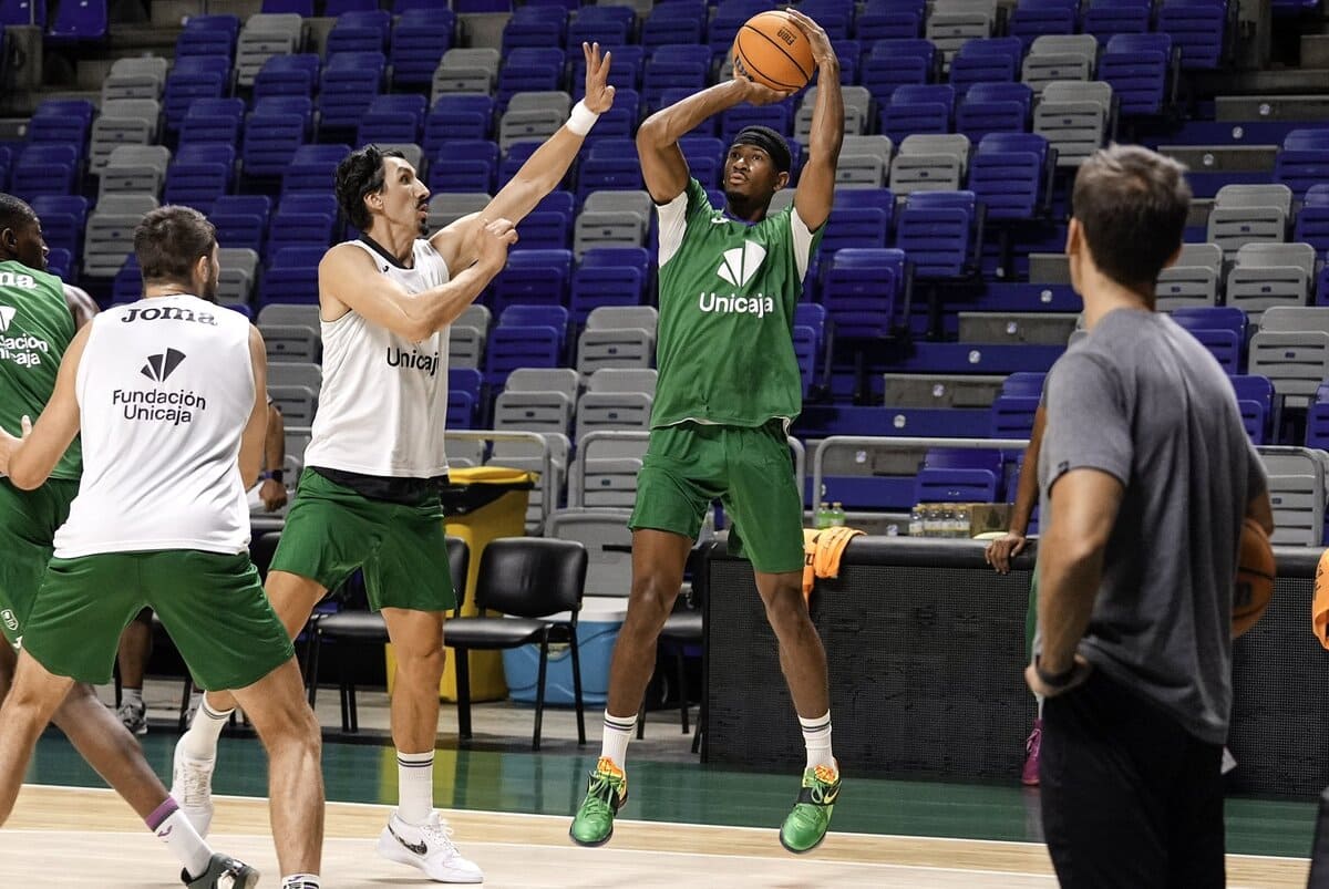 La sesión de entrenamiento del Unicaja Baloncesto