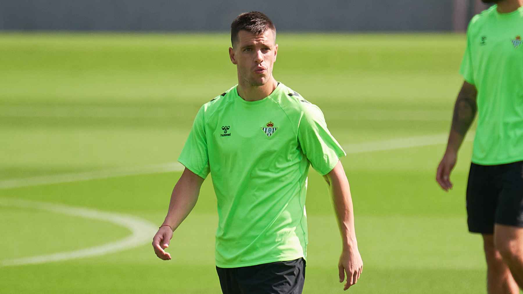 Giovani Lo Celso en un entrenamiento con el Real Betis | Salvador López Medina para El MIRA