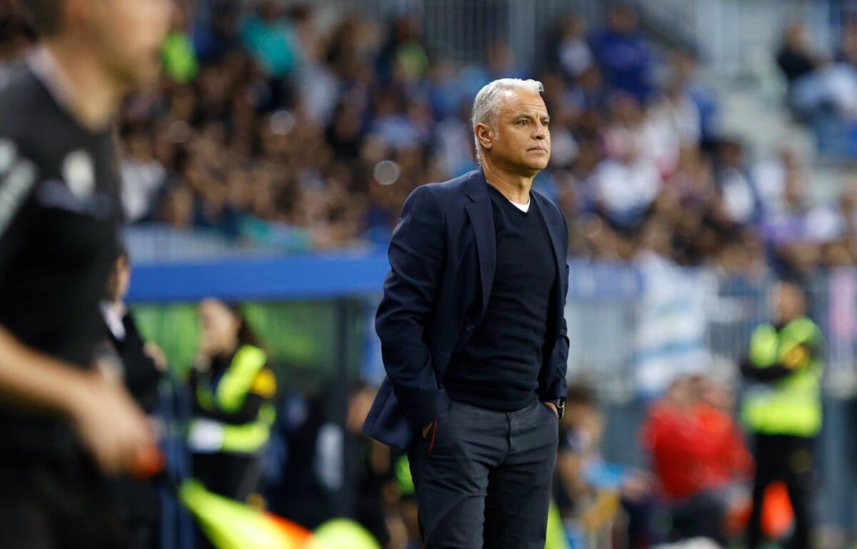 Sergio Pellicer durante el Málaga CF - Cartagena