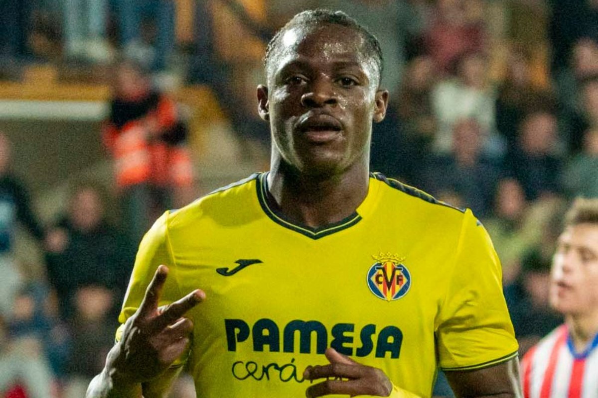 Etta Eyong celebra uno de los dos goles anotados con el filial del Villarreal CF ante el filial del Atlético de Madrid | VCF