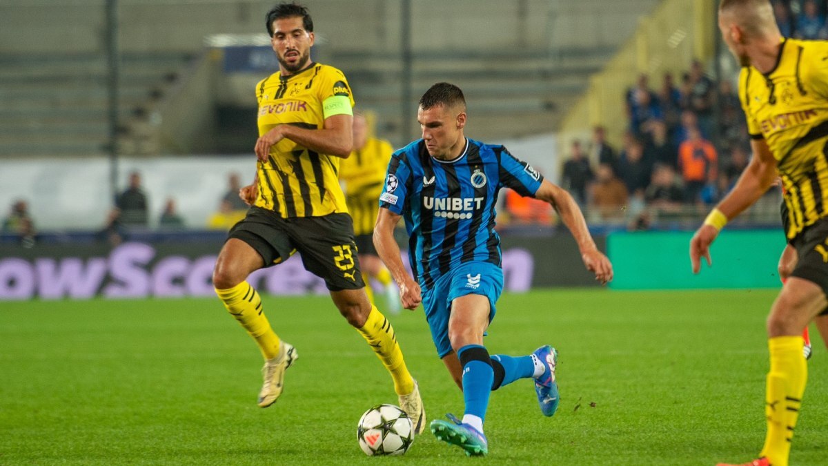 Ferran Jutglà durante un partido con el Club Brujas | @JutglaFerran