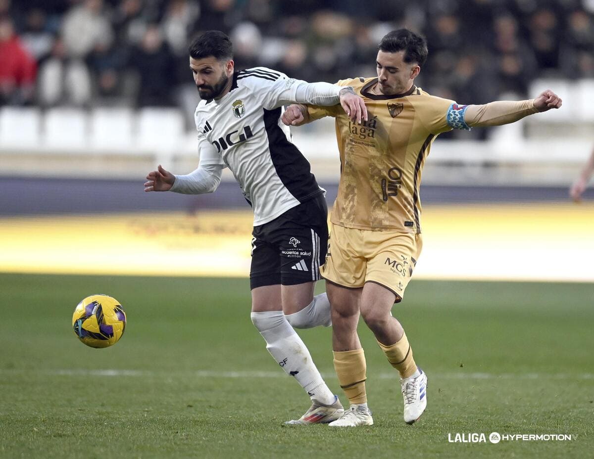 Ramón durante el Burgos CF-Málaga CF