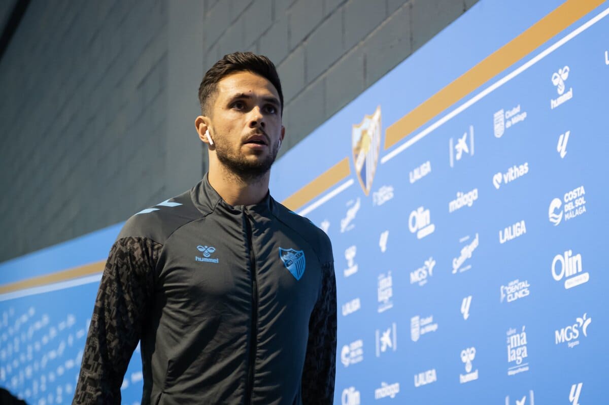 Nelson Monte antes del Málaga CF - Eldense