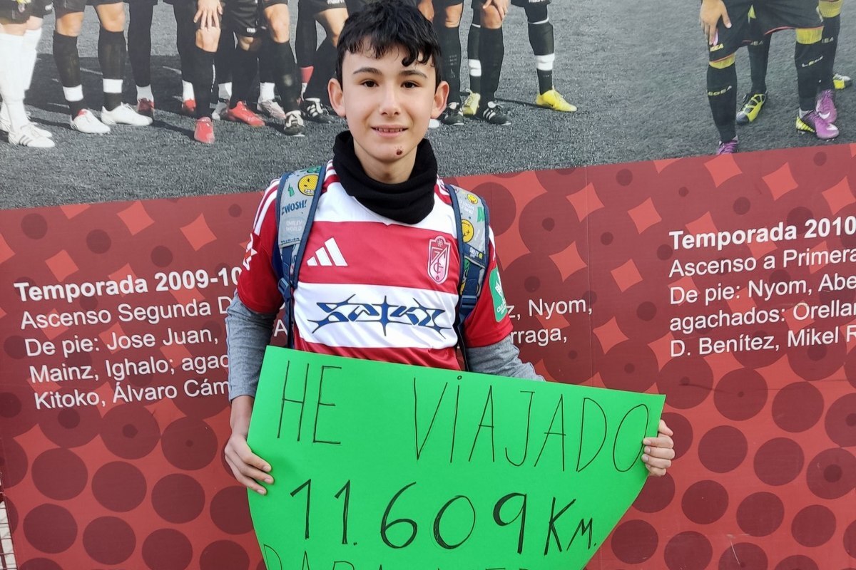 Santiago Caballero, joven aficionado del Granada CF | @ArangoAlm