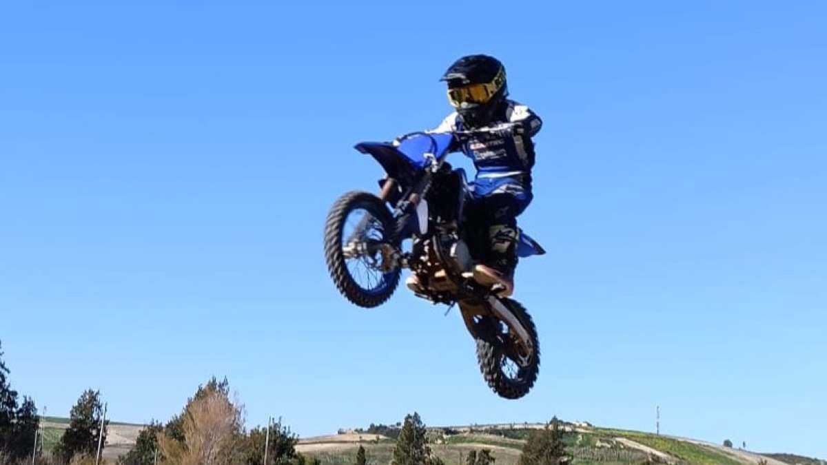 Daniel Ruiz, piloto jerezano de motocross con solo 9 años