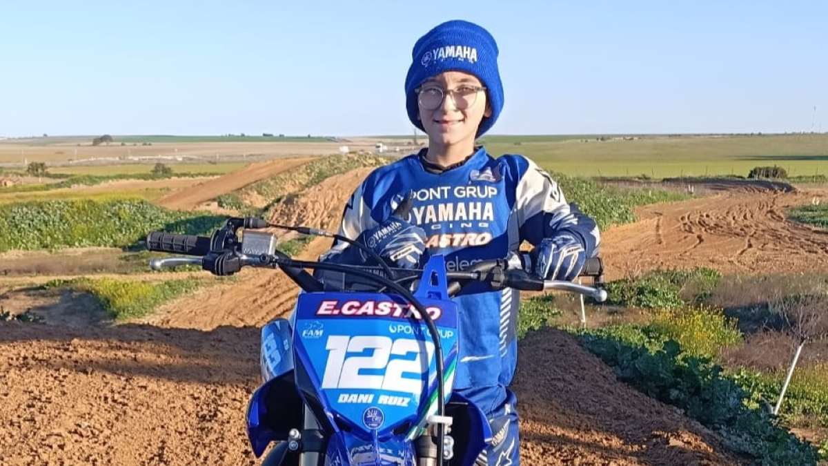 Daniel Ruiz, piloto jerezano de motocross con solo 9 años