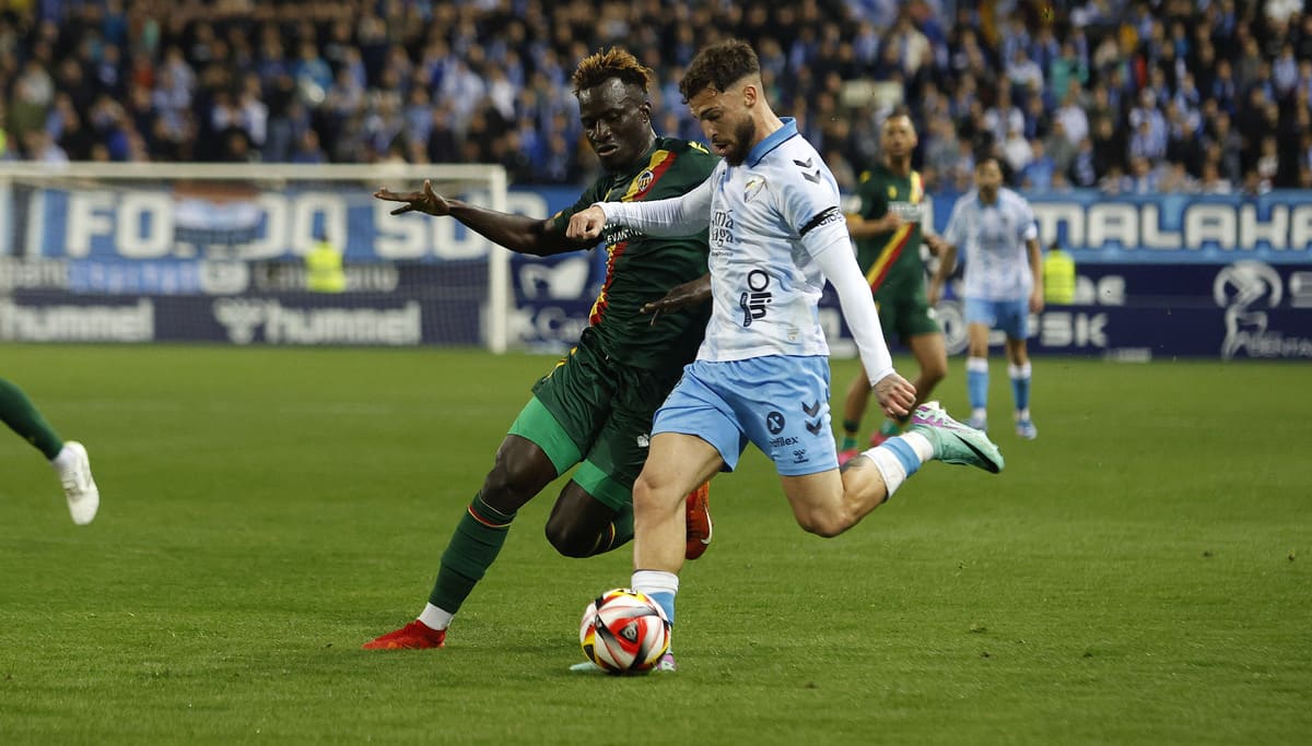 Dani Sánchez, uno de los canteranos que ha debutado en el Málaga CF de Sergio Pellicer
