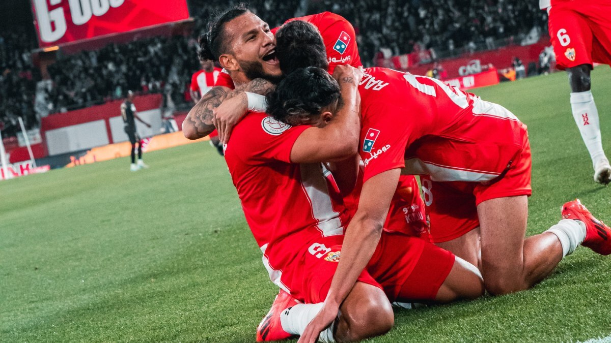 Los jugadores de la UD Almería celebran un gol | UDA