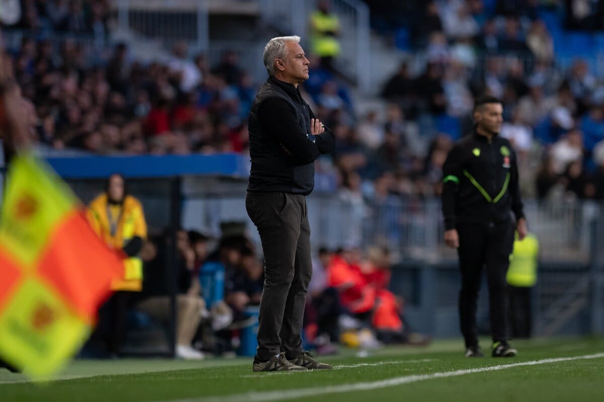 Sergio Pellicer durante el Málaga CF - Levante