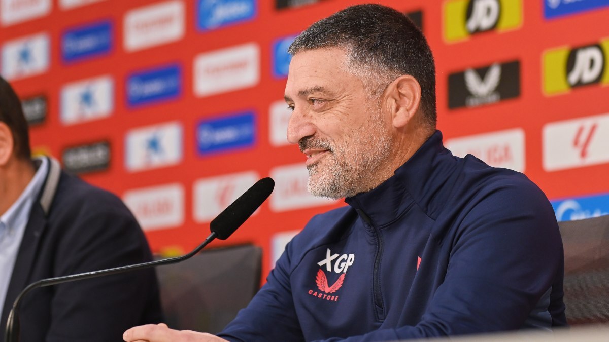 García Pimienta en la rueda de prensa previa al Real Valladolid - Sevilla FC | Salvador López Medina para El MIRA