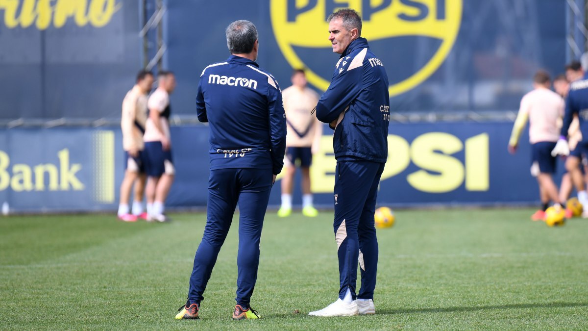 Gaizka Garitano durante un entrenamiento del Cádiz CF | CCF