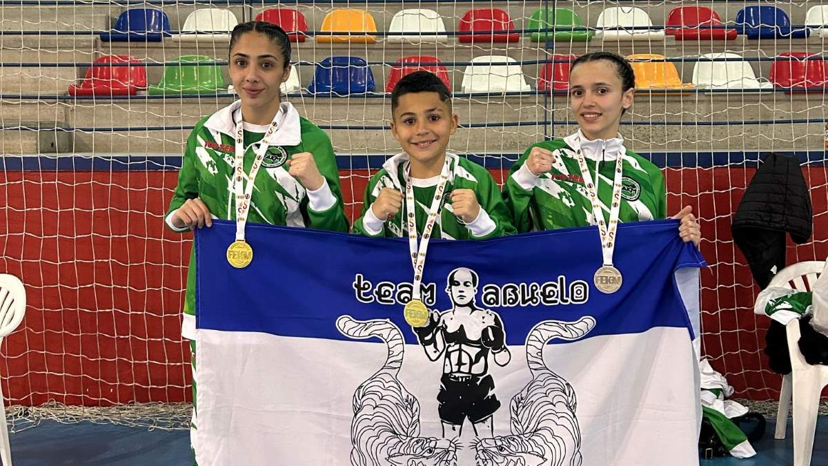 Alumnos del Team Abuelo en el Campeonato de España de Muaythai