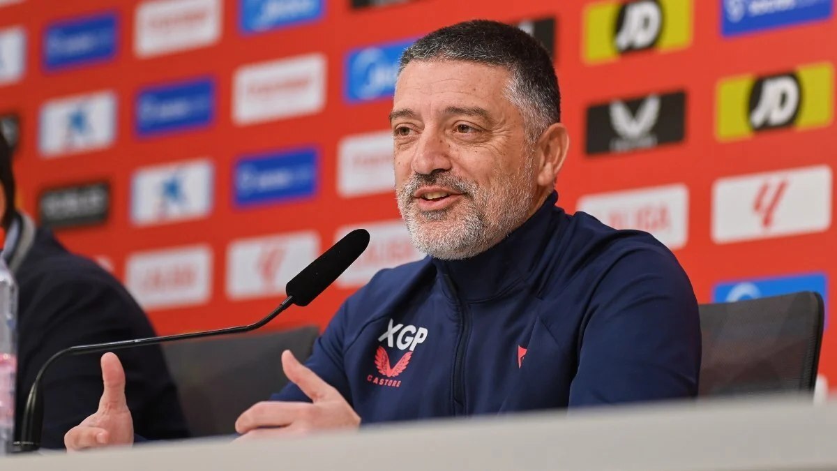 García Pimienta en la rueda de prensa previa al Real Valladolid - Sevilla FC | Salvador López Medina para El MIRA
