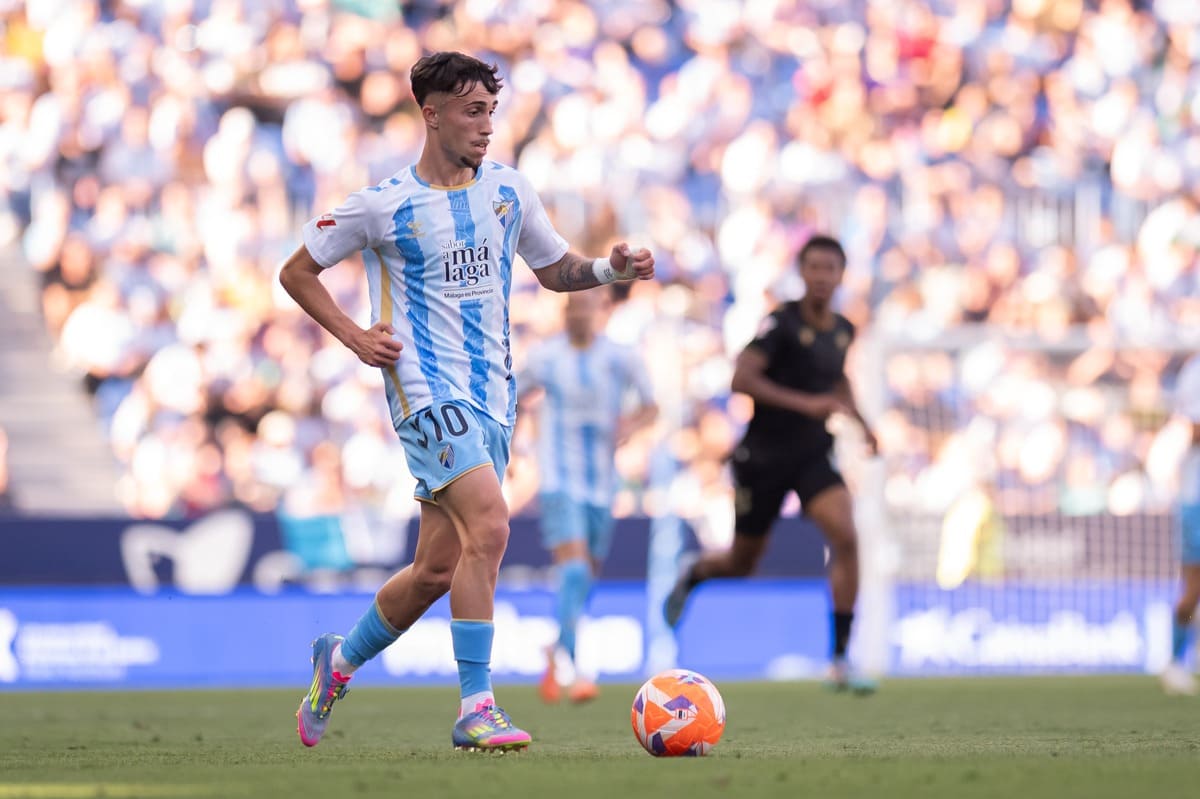 David Larrubia durante el Málaga CF 1-0 CD Castellón