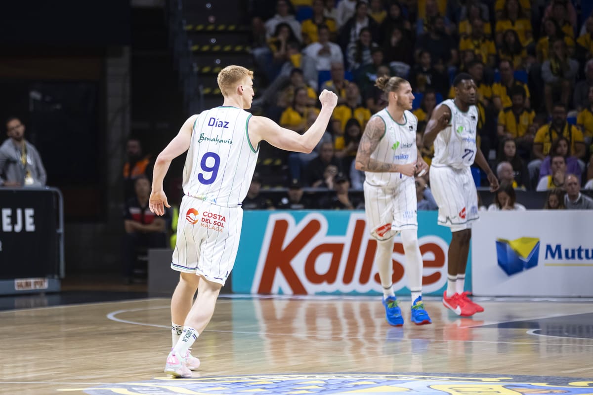 Alberto Díaz durante el CB Canarias - Unicaja Baloncesto