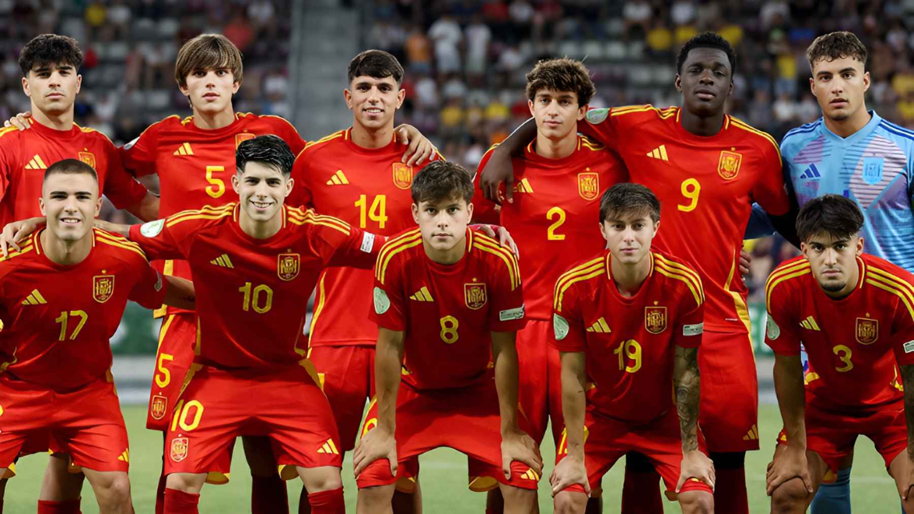 Alineación de España en la final del Europeo Sub-19 | @SEFútbol