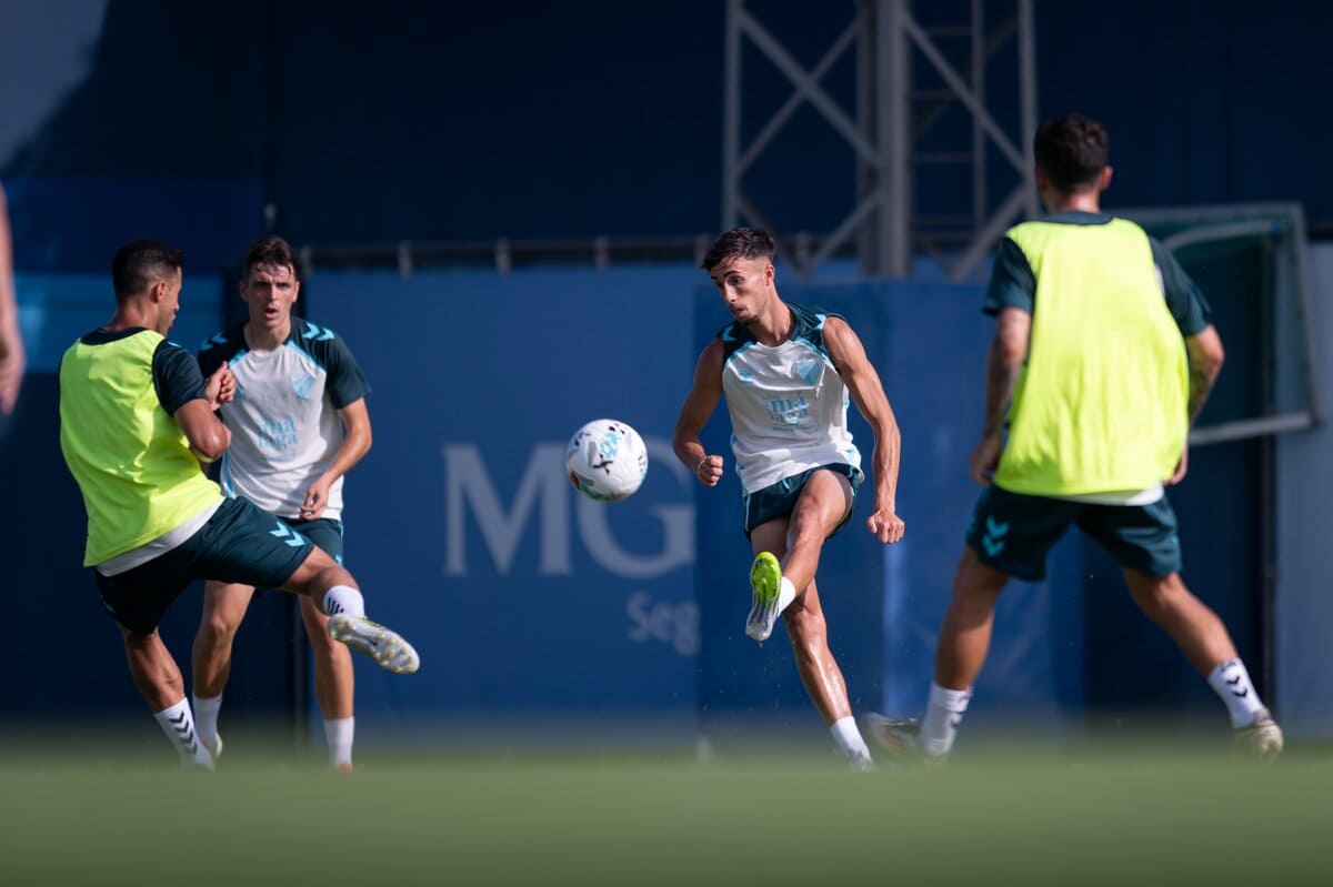 Jugadores del Málaga CF durante la pretemporada del equipo