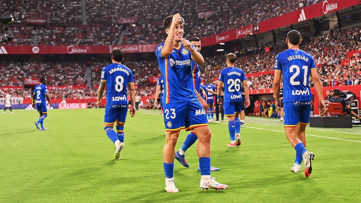 Liso celebra su gol en el Sevilla FC - Getafe CF | Salvador López Medina para El MIRA