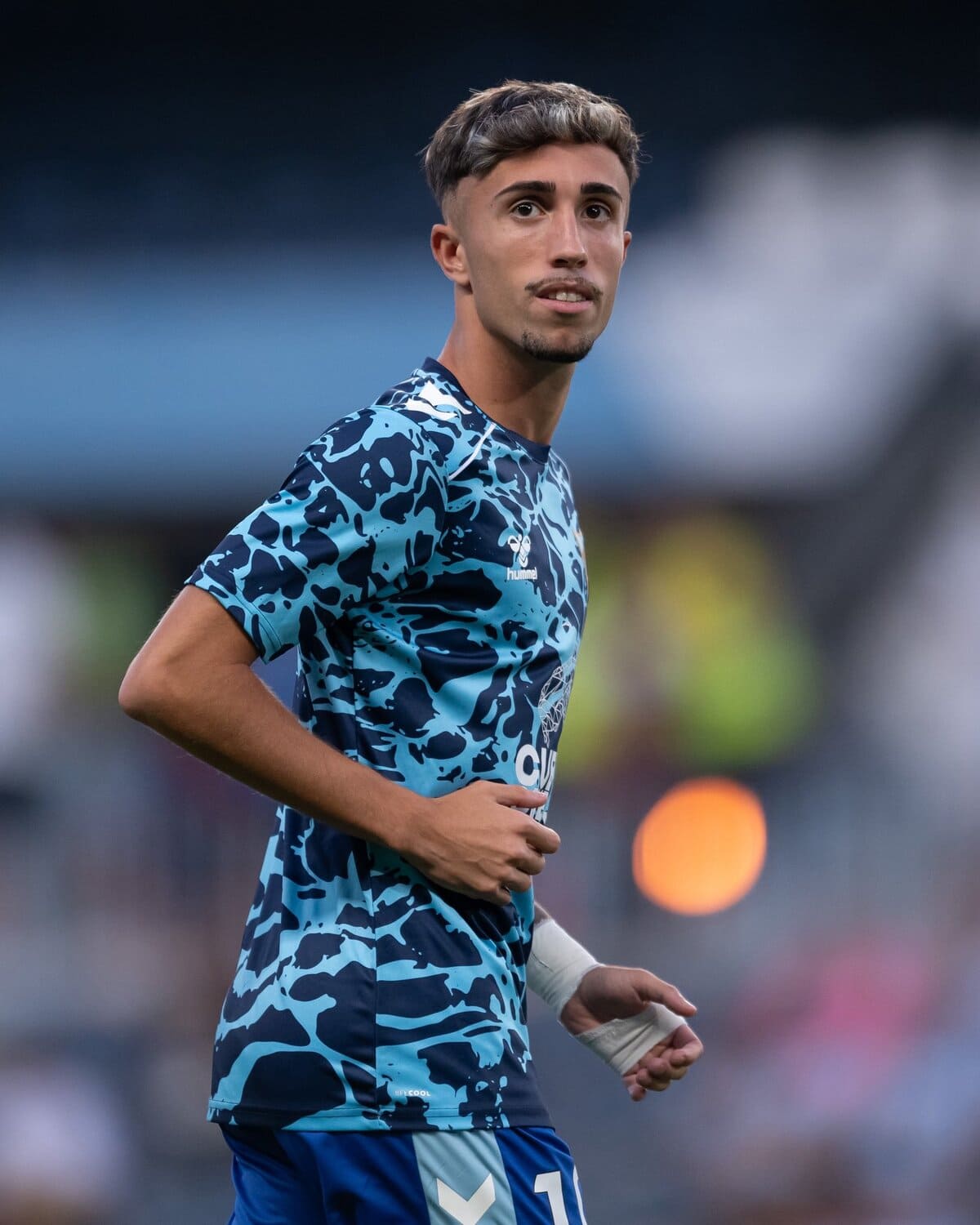 David Larrubia antes del Málaga CF - Granada CF