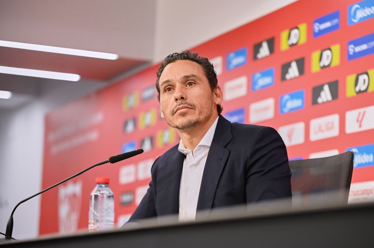 Del Nido Carrasco, presidente del Sevilla FC, en rueda de prensa | Salvador López Medina para El MIRA