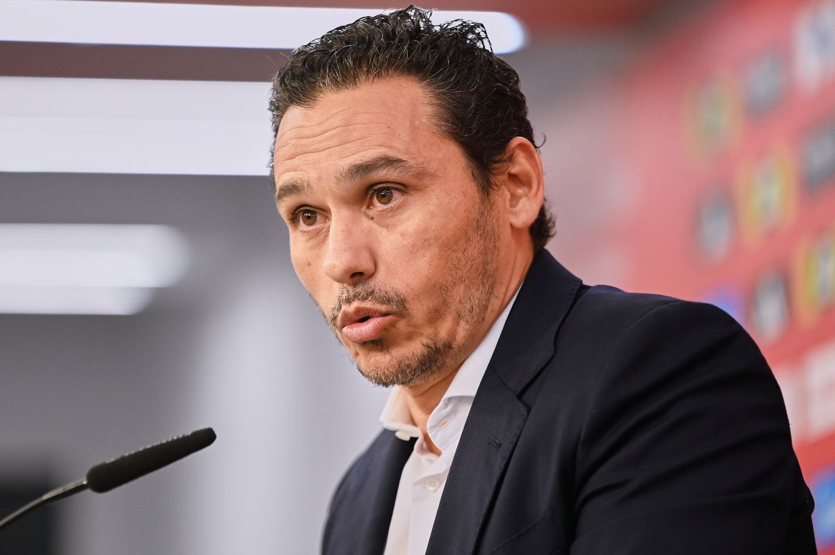 Del Nido Carrasco, presidente del Sevilla FC, en rueda de prensa | Salvador López Medina para El MIRA