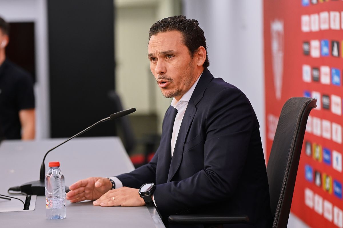 Del Nido Carrasco, presidente del Sevilla FC, en rueda de prensa | Salvador López Medina para El MIRA