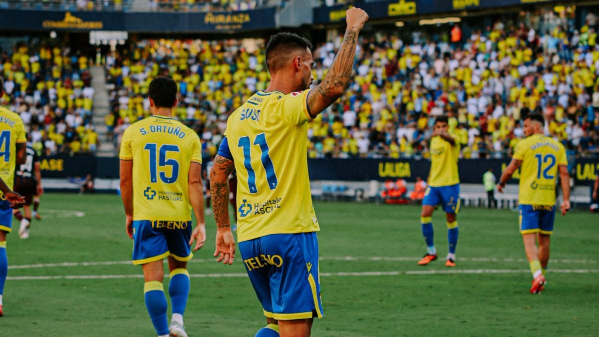 Suso Fernández celebra su gol en el Cádiz CF - SD Eibar | CCF