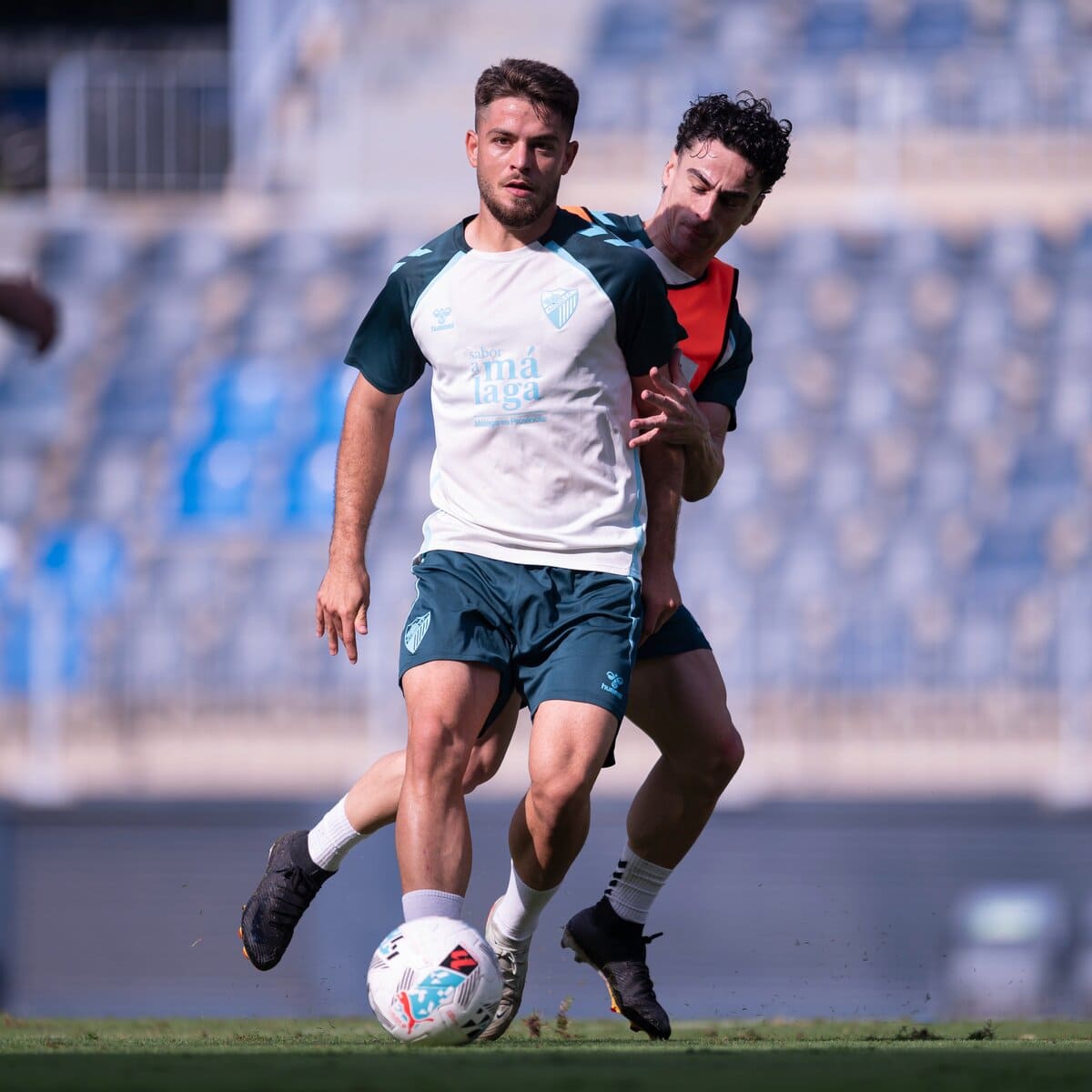 Jugadores del Málaga CF en una sesión de entrenamiento