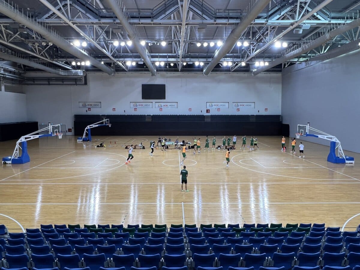Sesión de entrenamiento del Unicaja Baloncesto antes del debut en la Copa FIBA Intercontinental 2025