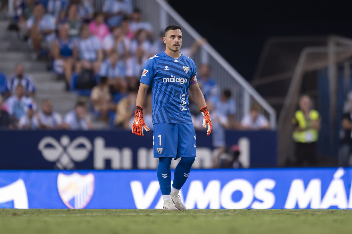 Alfonso Herrero durante el derbi entre el Málaga CF y el Cádiz CF | MCF