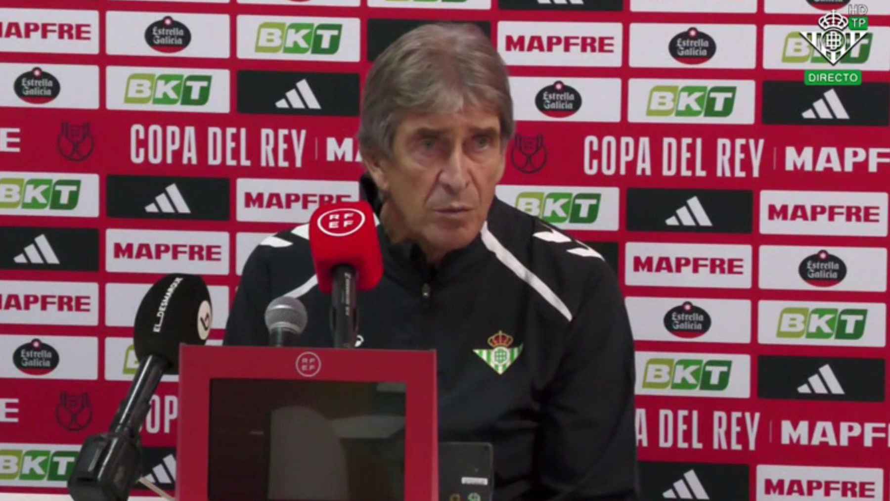 Manuel Pellegrini en la rueda de prensa del Palma del Río - Real Betis | Real Betis TV