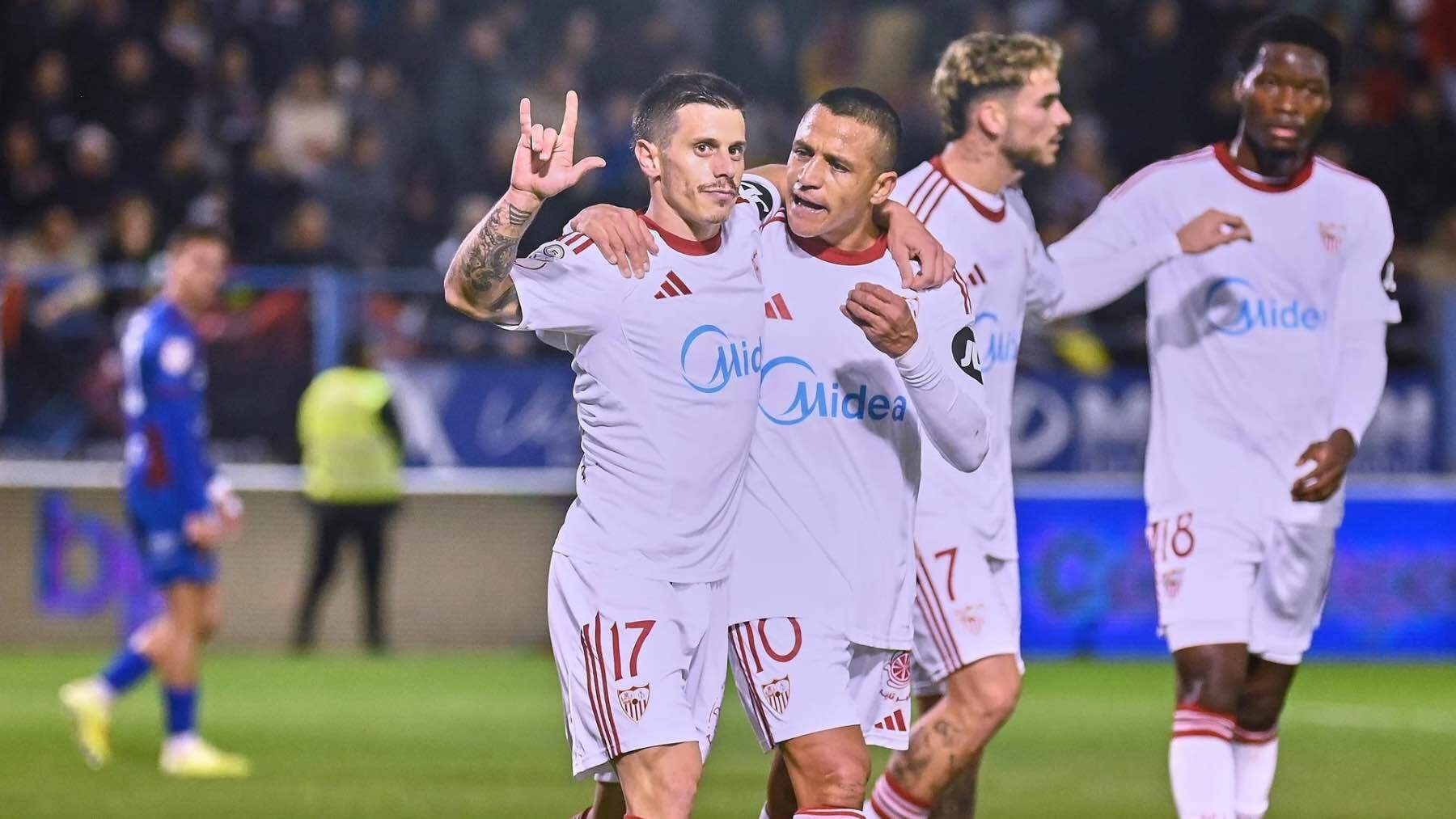 Alfon celebra su gol en el Extremadura - Sevilla FC | Salvador López Medina