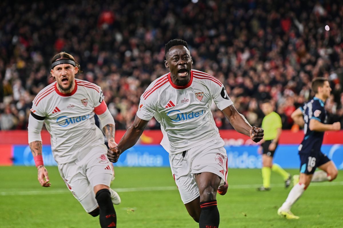 Akor Adams celebra su gol en el Sevilla FC - Athletic Club | Salvador López Medina para El MIRA