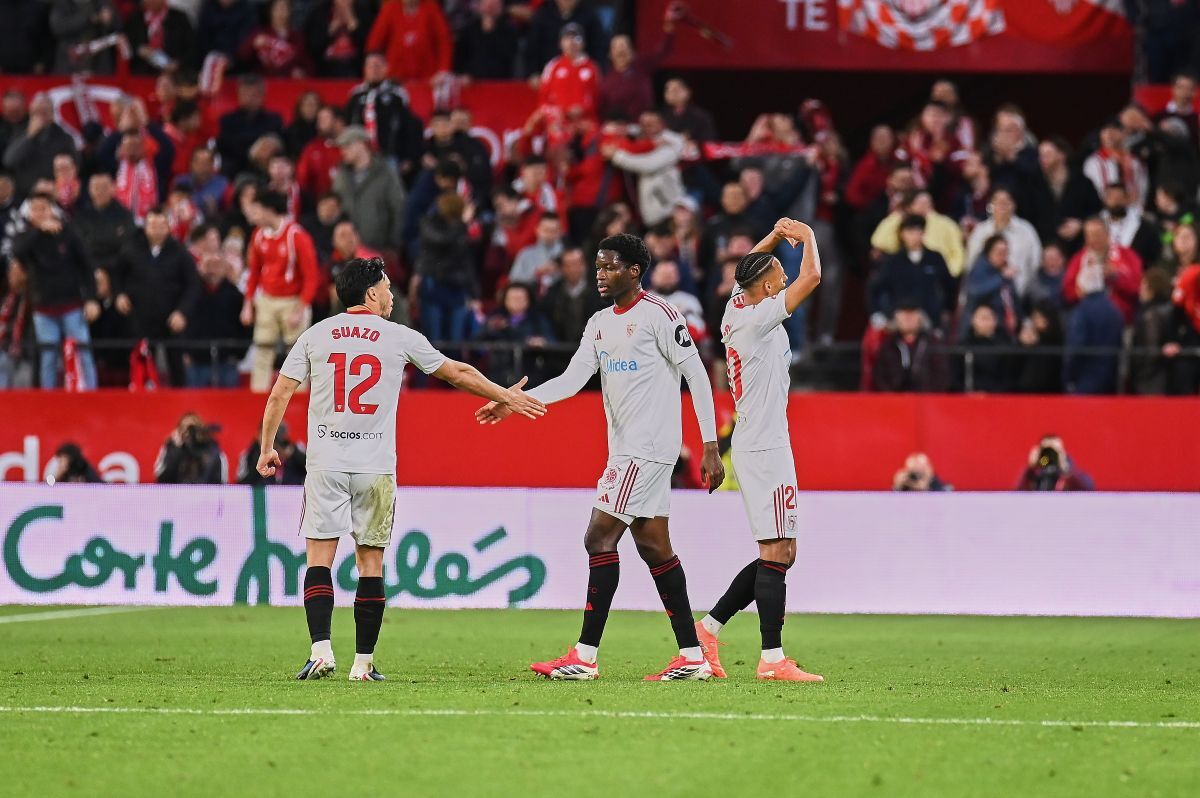 Sow celebra su gol en el Sevilla FC - Deportivo Alavés | Salvador López Medina