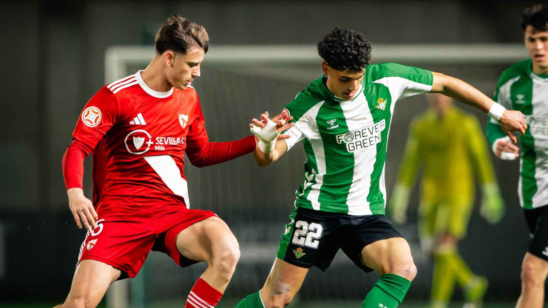 Borja Alonso y Pablo Rivera en el Betis Deportivo - Sevilla Atlético | @RBetisCantera