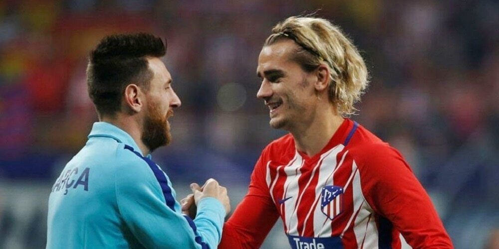 Lioenel Messi y Antoine Griezmann