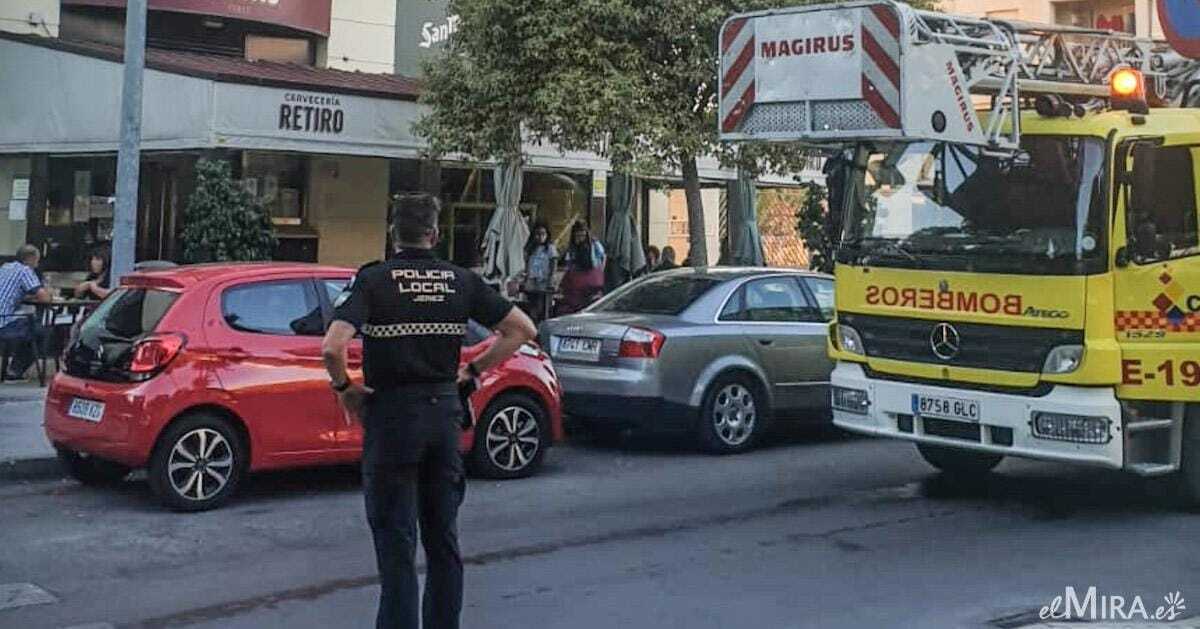 incendio aire acondicionado en Jerez