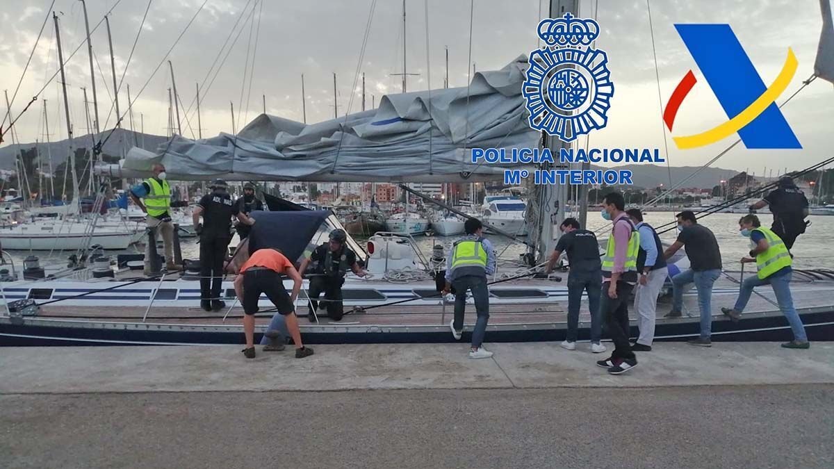 droga incautada veleros