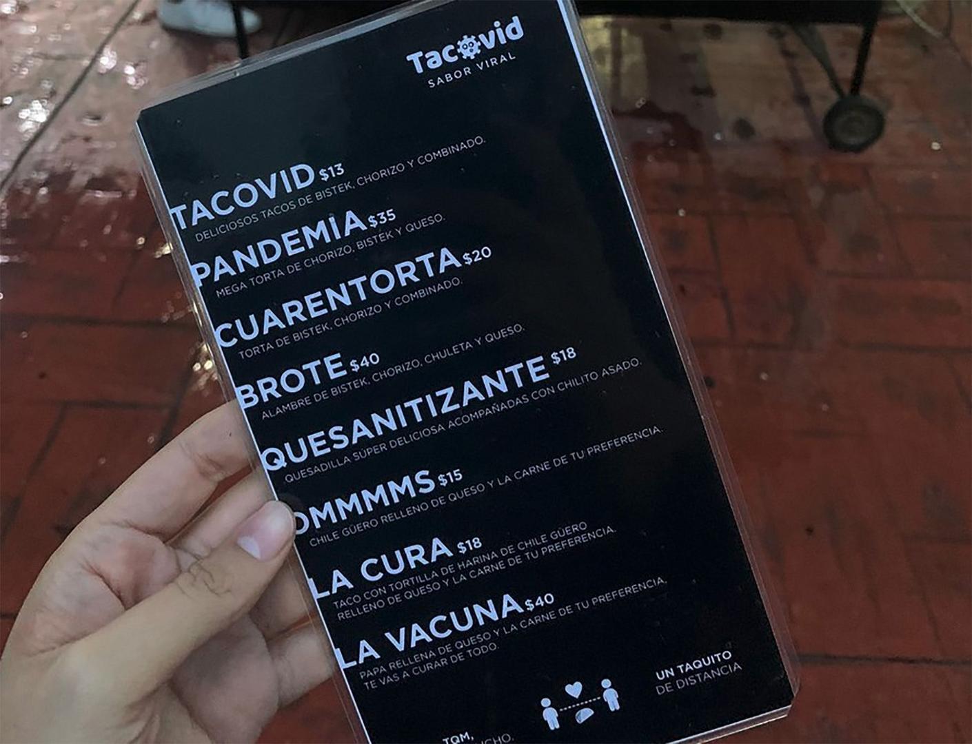 Carta Restaurante coronavirus